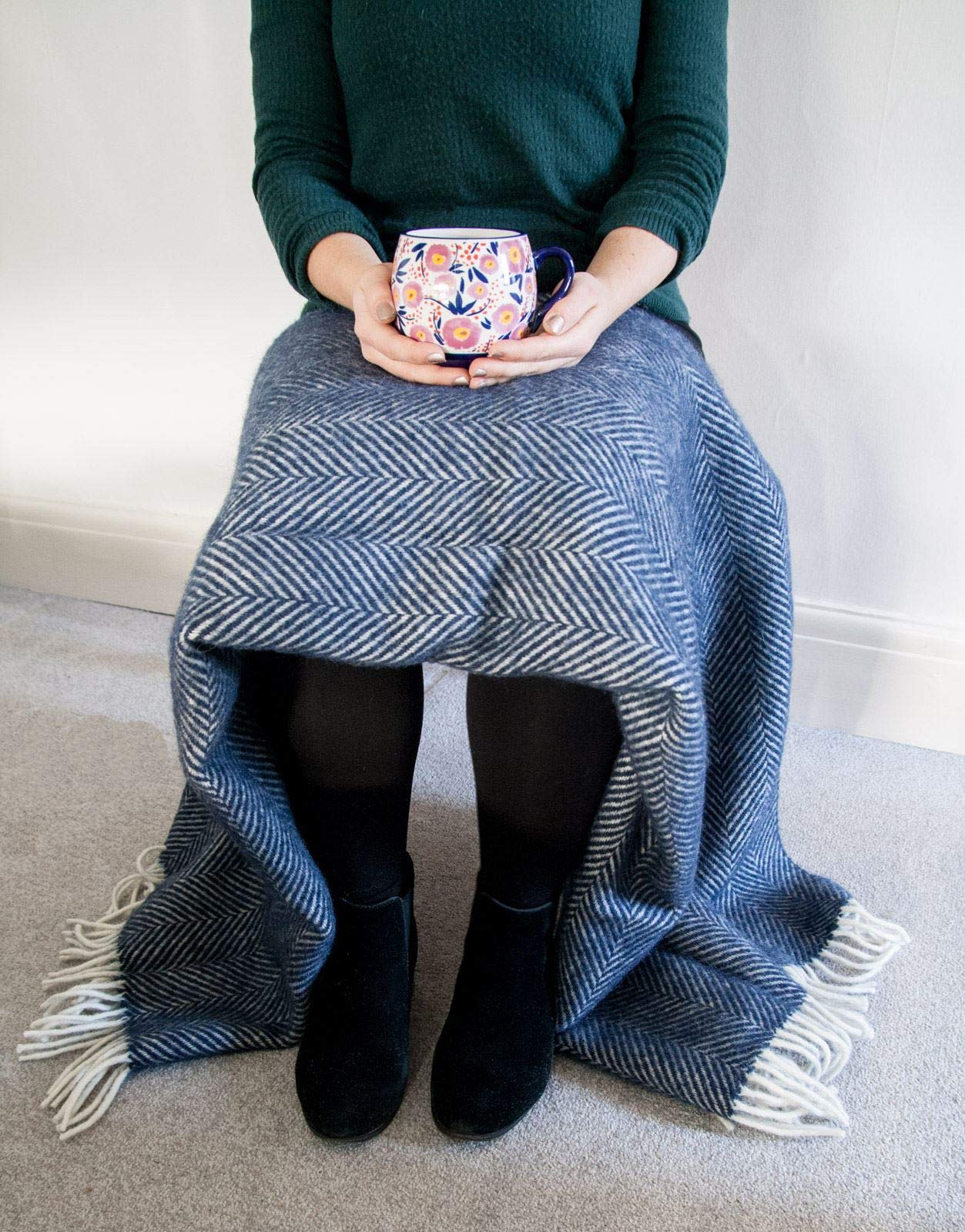 Tweedmill Textiles Herringbone - Pure New Wool - Knee Rug Throw